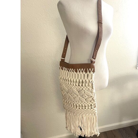 Macreme Inc Crossbody Bag Purse Vintage Y2K Handbag Boho Bohemian Knit - Picture 10 of 14